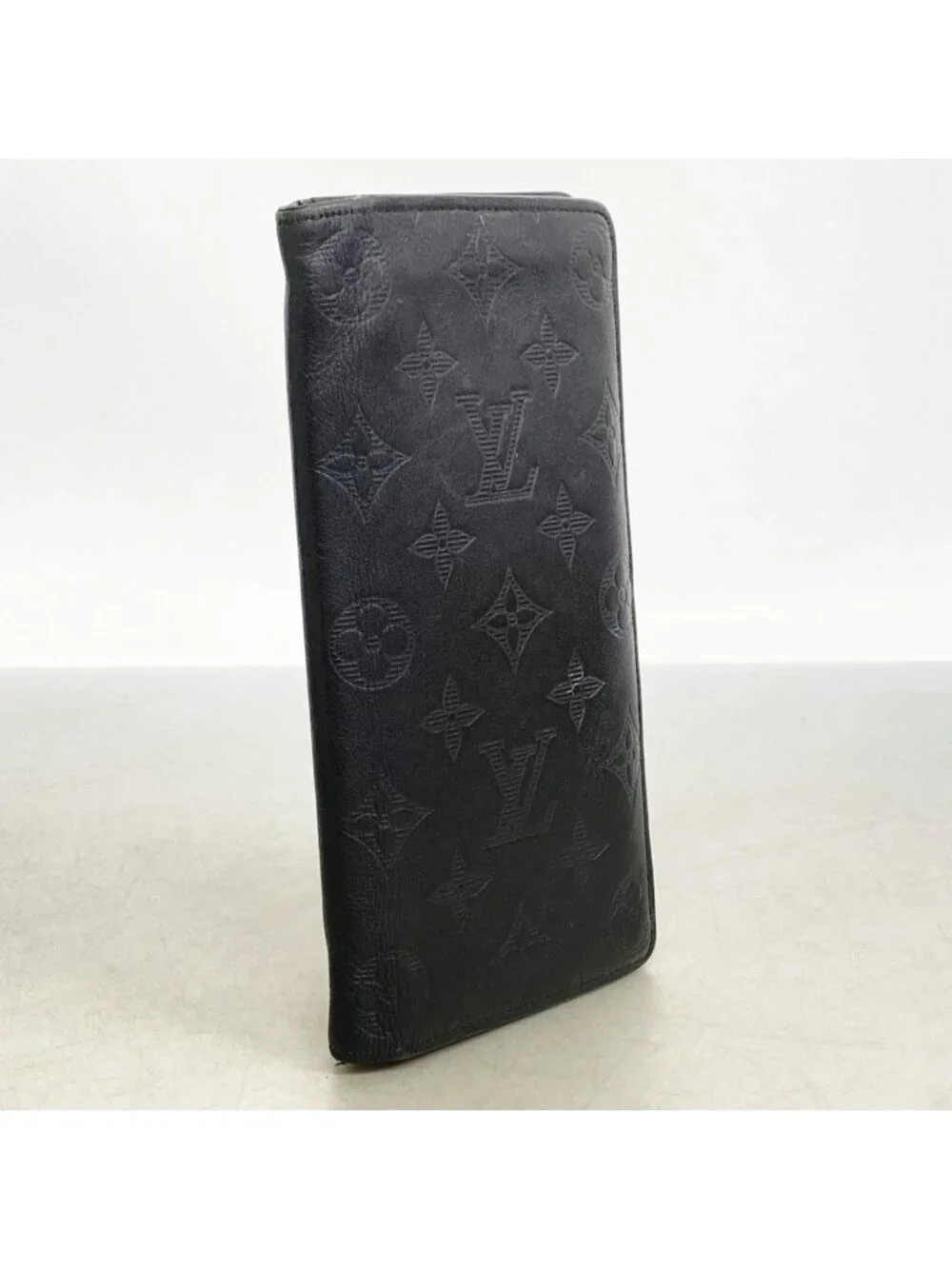 Louis Vuitton Wallet Monogram Shadow Portefeuille Brazza Black